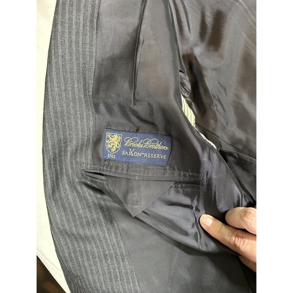 Brooks Brothers 1818 Men's Golden Fleece Madison Charcoal Pin Stripe Blazer 41R - Picture 4 of 14